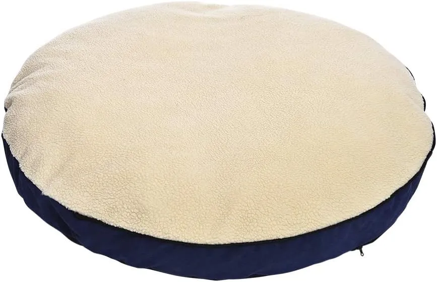 Amazon Basics Pet Cave Bed for Dog, With Removal Nesting Cave Cover, Fits up to 30lbs Pets, 35 x 35 x 13 inches, Blue