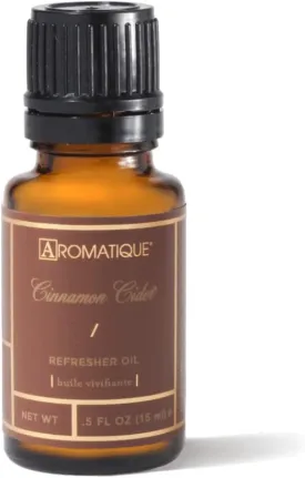 Aromatique Cinnamon Cider Refresher Oil - Home Fragrance, Long Lasting Room Air Freshener Essential Oil Deodorizer Nonstop Freshness Aromatherapy Xmas Christmas Gifts Notes of Apple, Pear, Rose .5oz