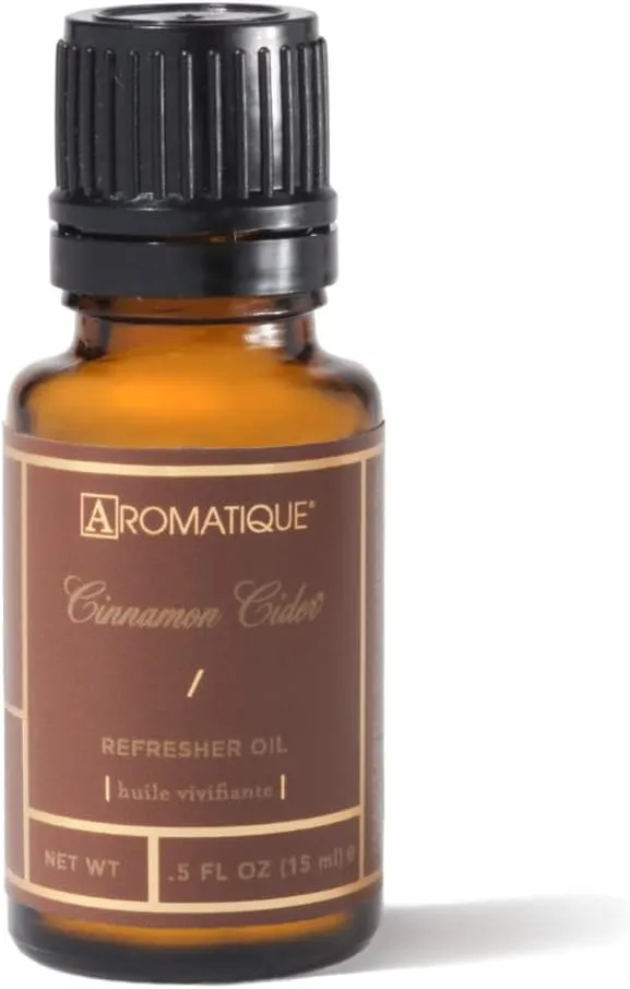 Aromatique Cinnamon Cider Refresher Oil - Home Fragrance, Long Lasting Room Air Freshener Essential Oil Deodorizer Nonstop Freshness Aromatherapy Xmas Christmas Gifts Notes of Apple, Pear, Rose .5oz