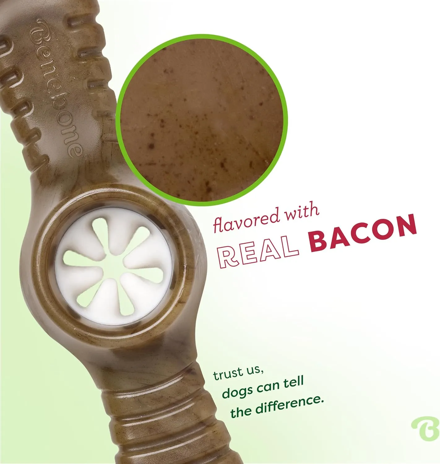 Benebone Pawplexer Interactive Treat Dispensing Tough Dog Puzzle Chew Toy, Made in USA, Small, Real Bacon Flavor