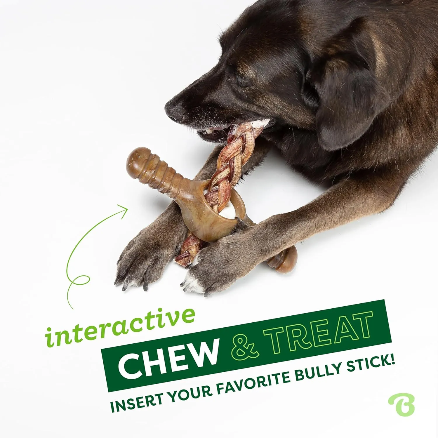 Benebone Pawplexer Interactive Treat Dispensing Tough Dog Puzzle Chew Toy, Made in USA, Small, Real Bacon Flavor