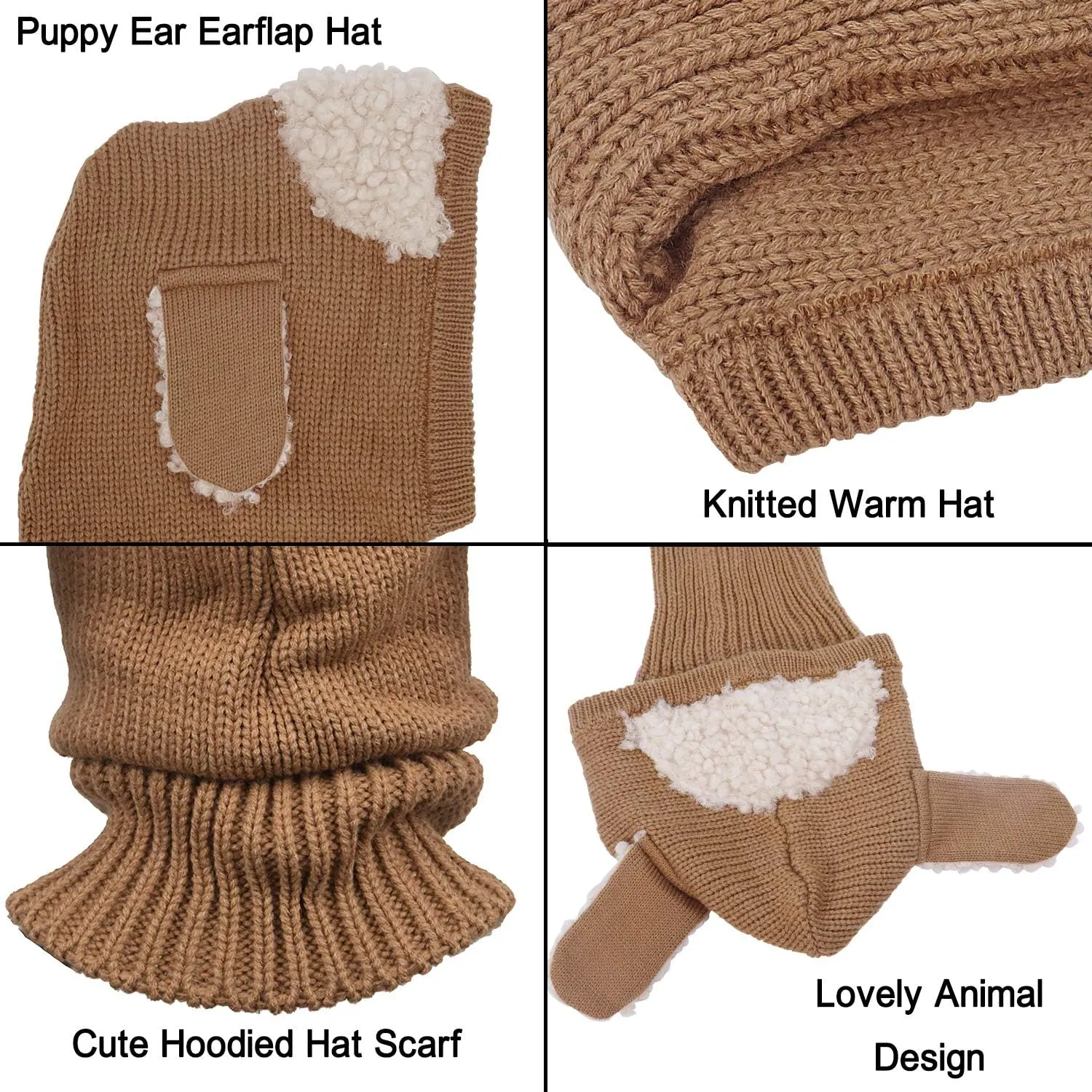 Bienvenu Baby Girls Boys Winter Hat Scarf Earflap Hoodie Scarves Skull Caps