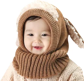 Bienvenu Baby Girls Boys Winter Hat Scarf Earflap Hoodie Scarves Skull Caps