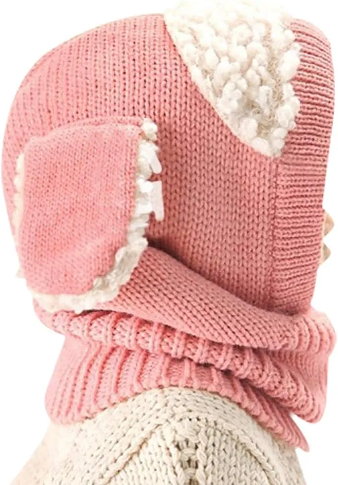 Bienvenu Baby Girls Boys Winter Hat Scarf Earflap Hoodie Scarves Skull Caps
