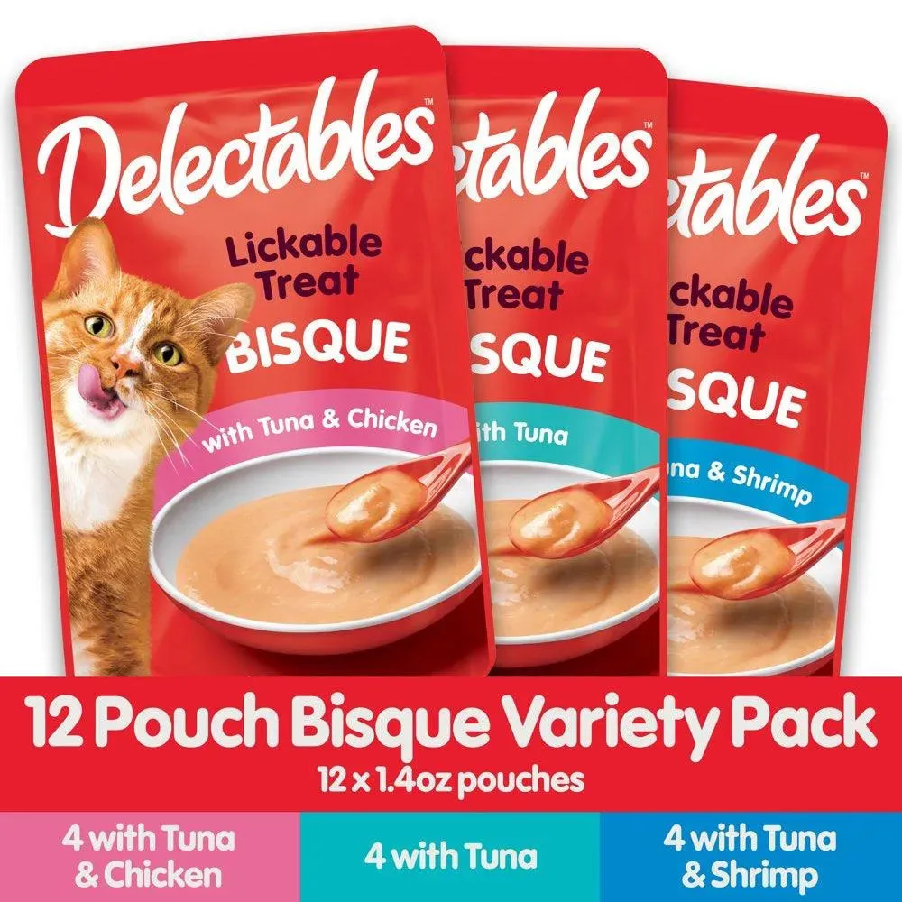 Bisque Lickable Cat Treats Variety 12 Count