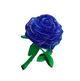 blue 3D self-installed rose crystal building block ,Diy Puzzle educational jigsaw toy AZ19160