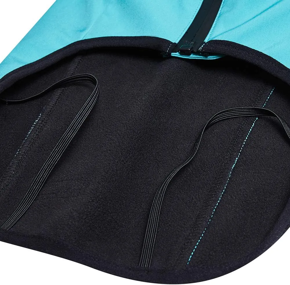 Blueberry Pet Windproof Waterproof Reflective Softshell Dog Jacket, Cyan Blue, Back Length 27.5", Size 26, Warm & Lightweight Winter Outdoor Windbreaker Coats Raincoats for Dogs