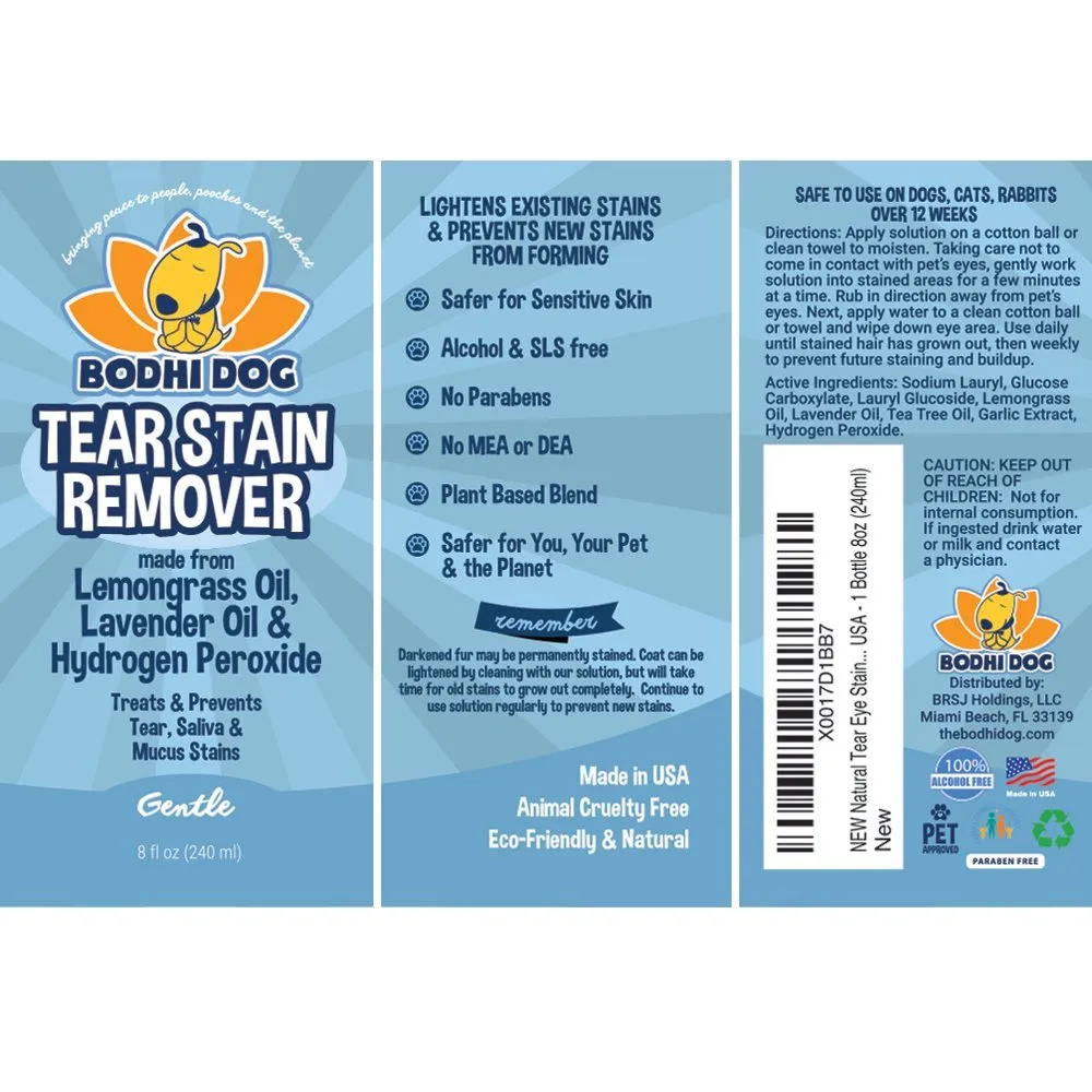 Bodhi Dog Tear Stain Remover | Removes Dog & Cats Tears, Saliva & Mucus Stains | Safe Gentle Solution for Fur and Delicate Coats | Made in USA