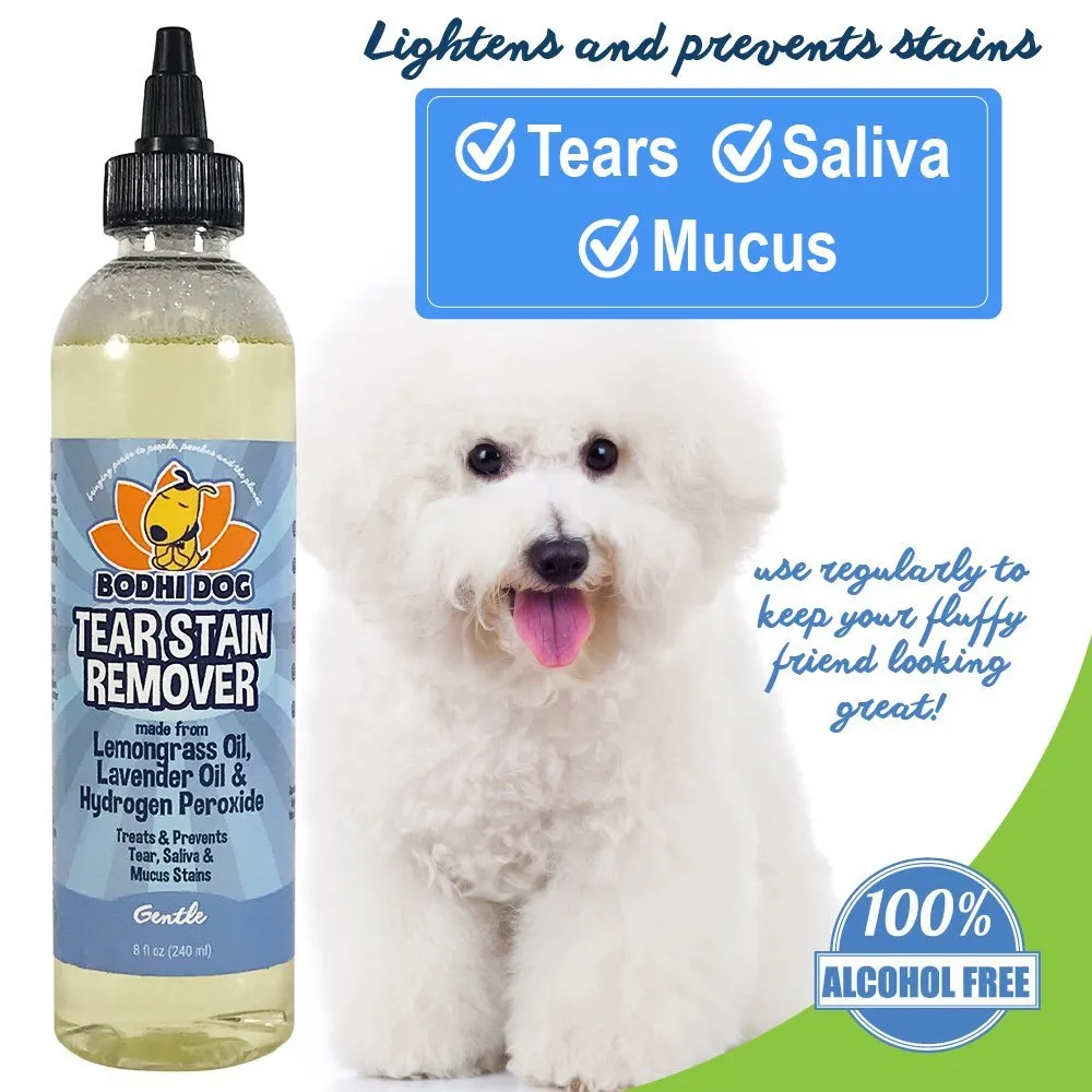 Bodhi Dog Tear Stain Remover | Removes Dog & Cats Tears, Saliva & Mucus Stains | Safe Gentle Solution for Fur and Delicate Coats | Made in USA