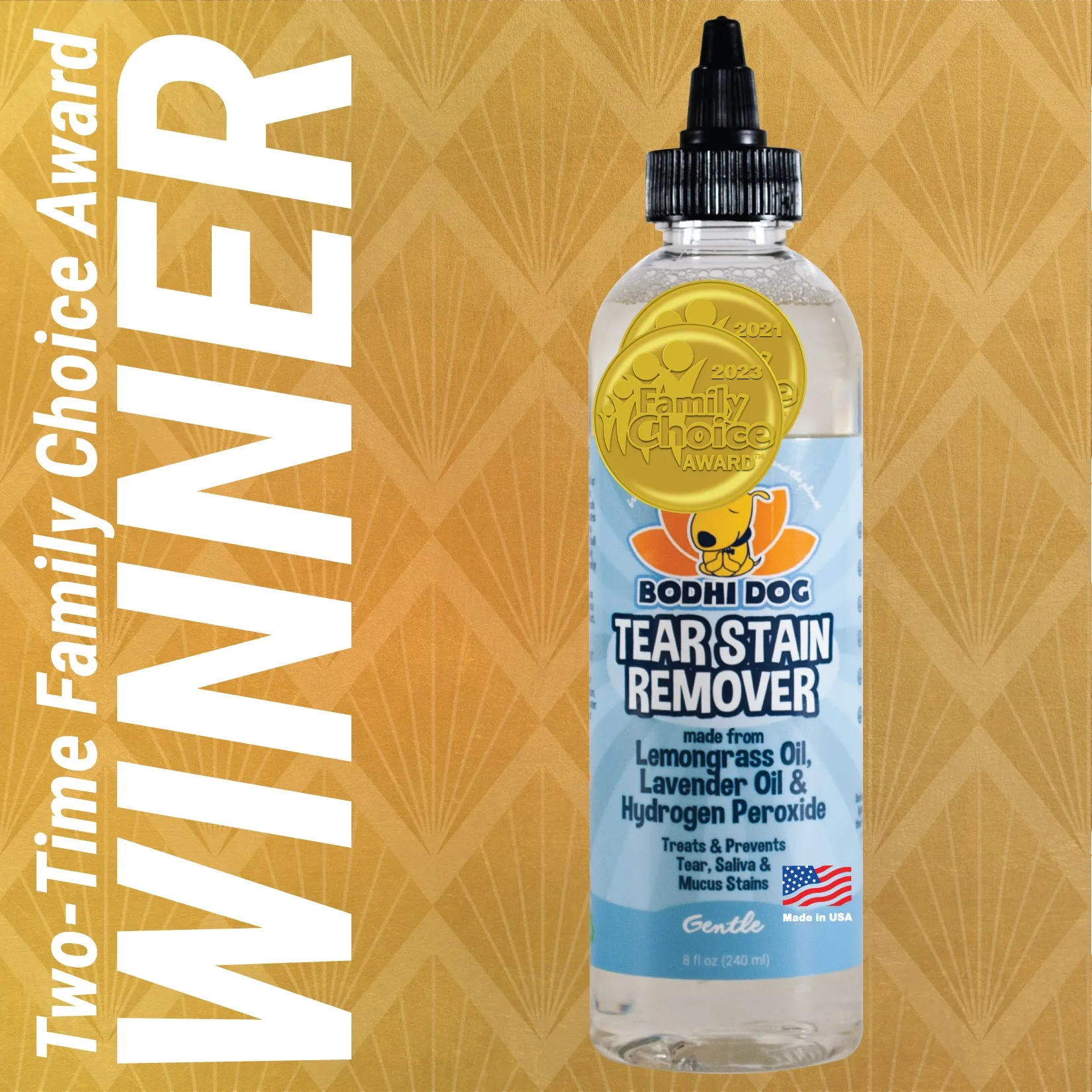 Bodhi Dog Tear Stain Remover | Removes Dog & Cats Tears, Saliva & Mucus Stains | Safe Gentle Solution for Fur and Delicate Coats | Made in USA