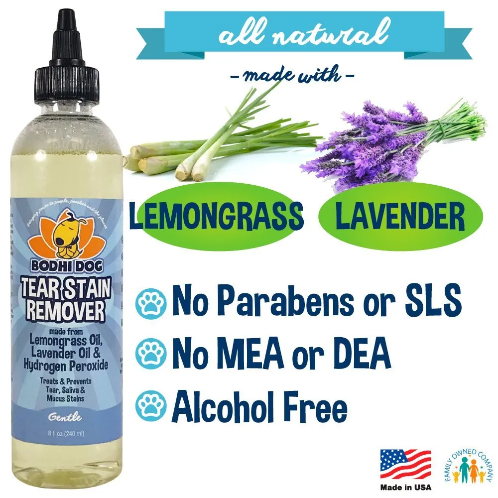 Bodhi Dog Tear Stain Remover | Removes Dog & Cats Tears, Saliva & Mucus Stains | Safe Gentle Solution for Fur and Delicate Coats | Made in USA