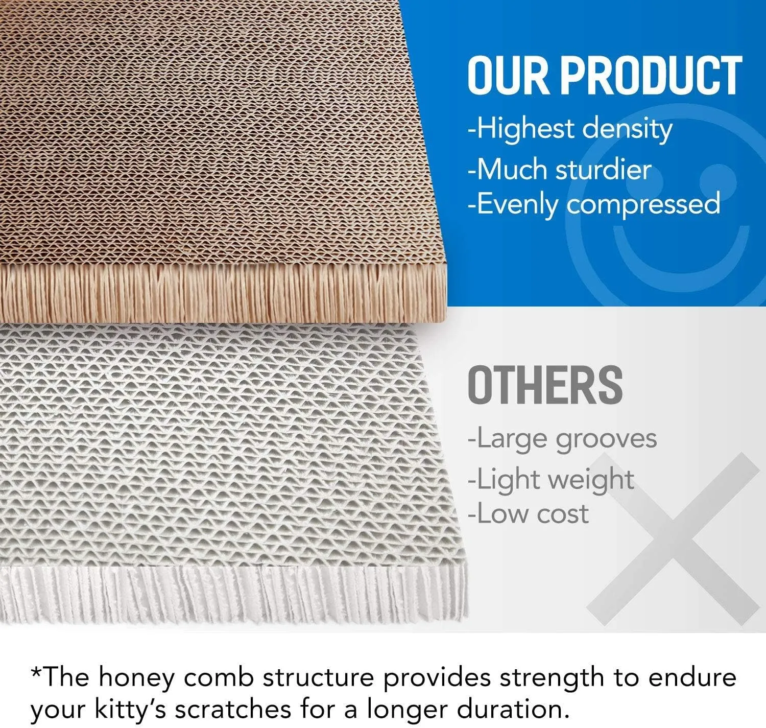 Bone Cat Scratcher Cardboard Lounge Bed, Cat Scratching Post, Durable Board Pads Prevents Furniture Damage