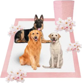 Boscute Lavender Scented Super Absorbent & Leak-Proof Puppy Pads, 36"x36" Odor Control Pet Training Dog Pee Pads, Thicken Quick Dry Pee Pads, Potty Training Pads for Dogs Cats (Peach Scented)