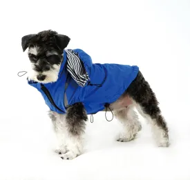 Breathable Dog Raincoat with Detachable Hood - Reflective Strips, 6 (S-35XL) - Rain/Water Resistant(Blue,M)