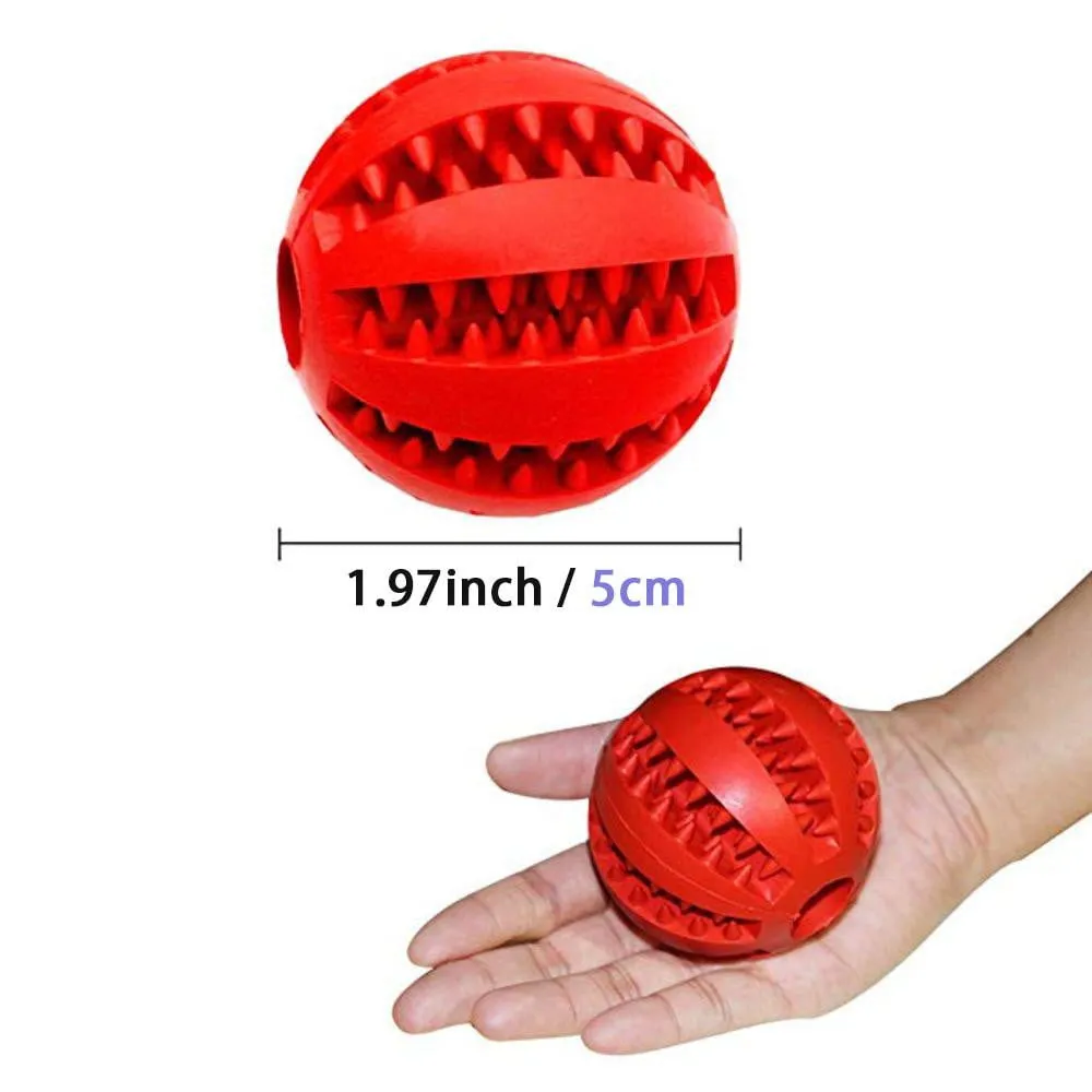 Chew Ball Dog Toys Non-Toxic Soft Rubber IQ Treat Dispensing