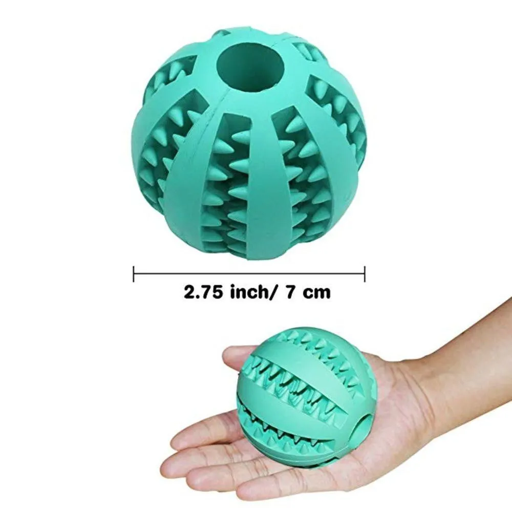 Chew Ball Dog Toys Non-Toxic Soft Rubber IQ Treat Dispensing