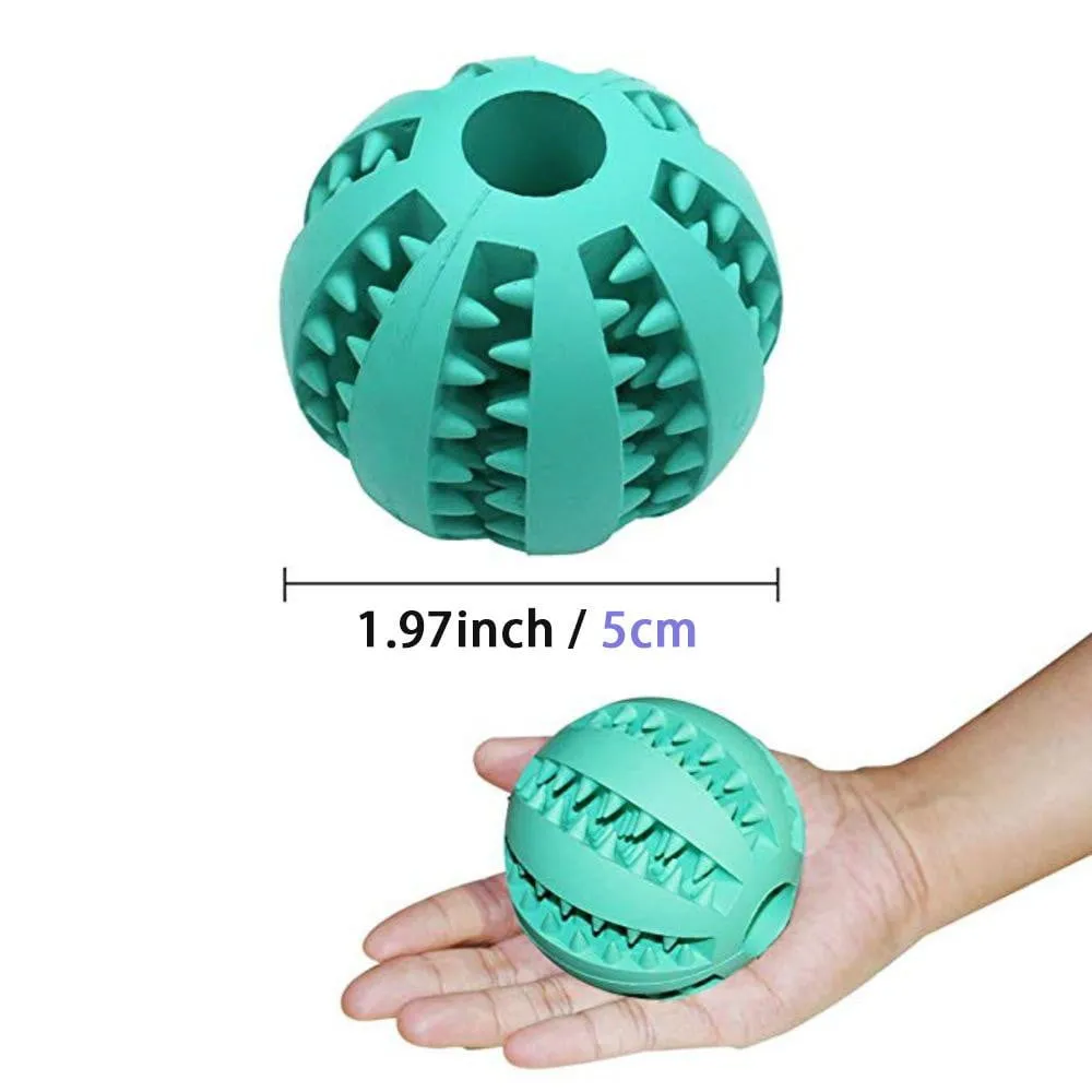 Chew Ball Dog Toys Non-Toxic Soft Rubber IQ Treat Dispensing