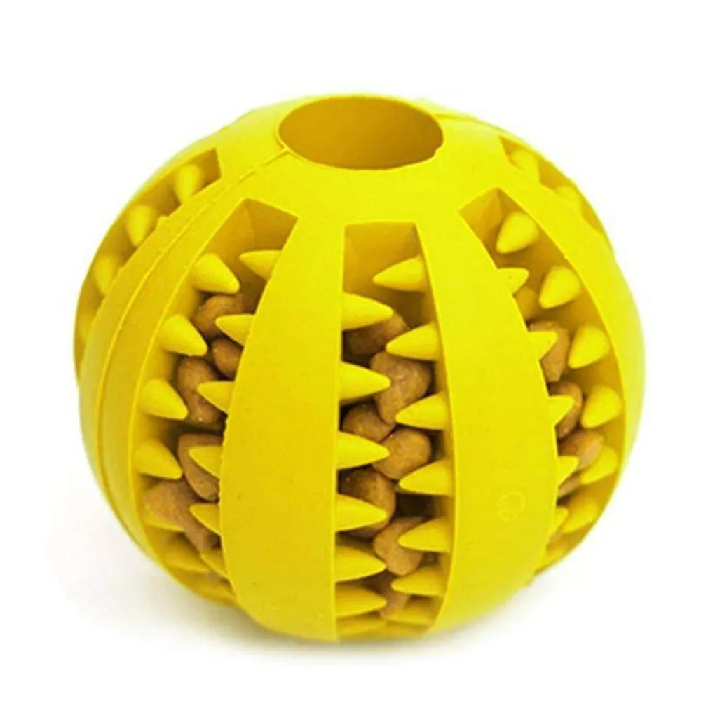 Chew Ball Dog Toys Non-Toxic Soft Rubber IQ Treat Dispensing