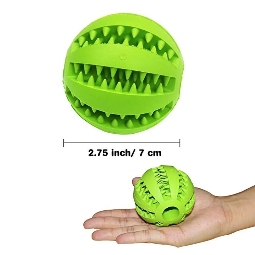 Chew Ball Dog Toys Non-Toxic Soft Rubber IQ Treat Dispensing