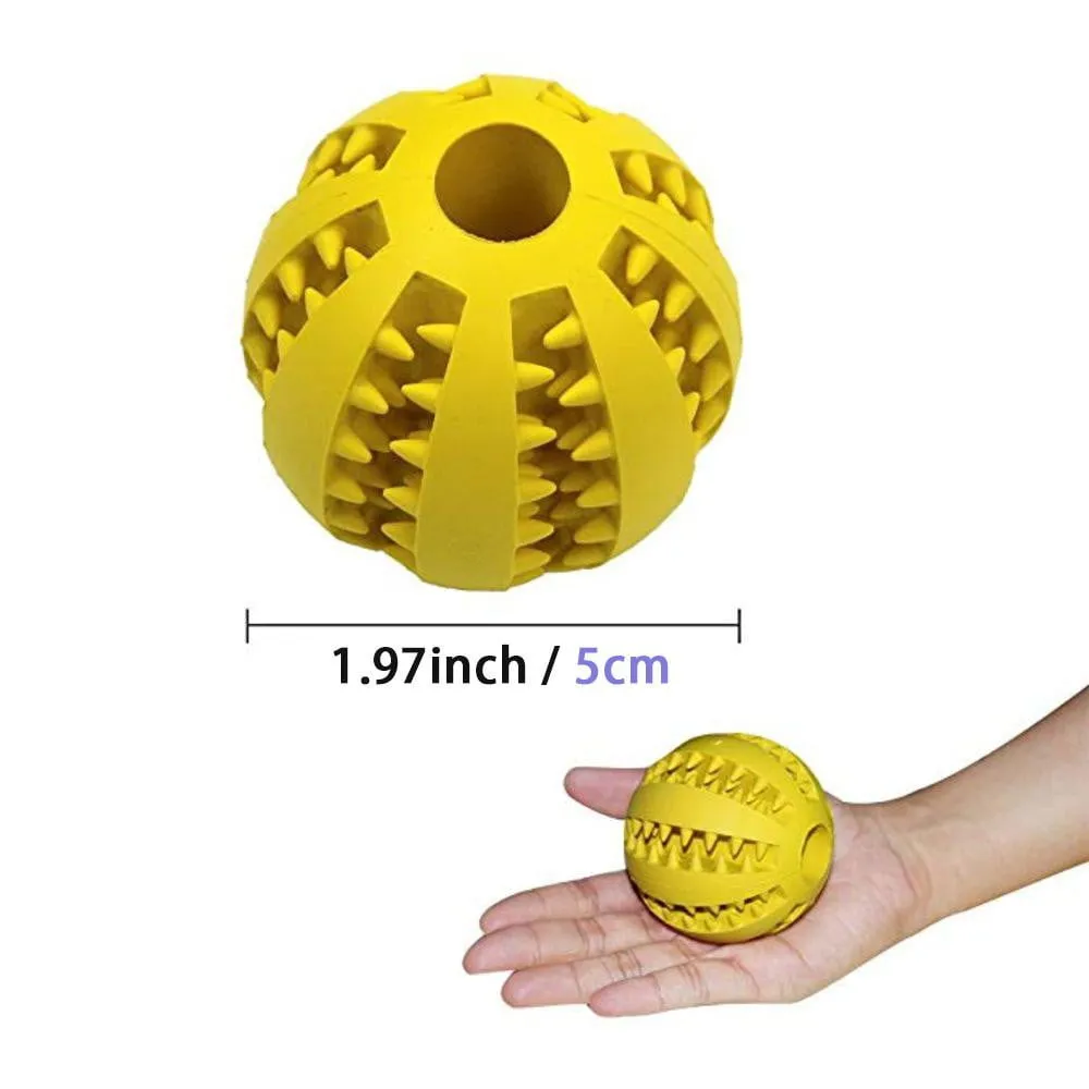 Chew Ball Dog Toys Non-Toxic Soft Rubber IQ Treat Dispensing