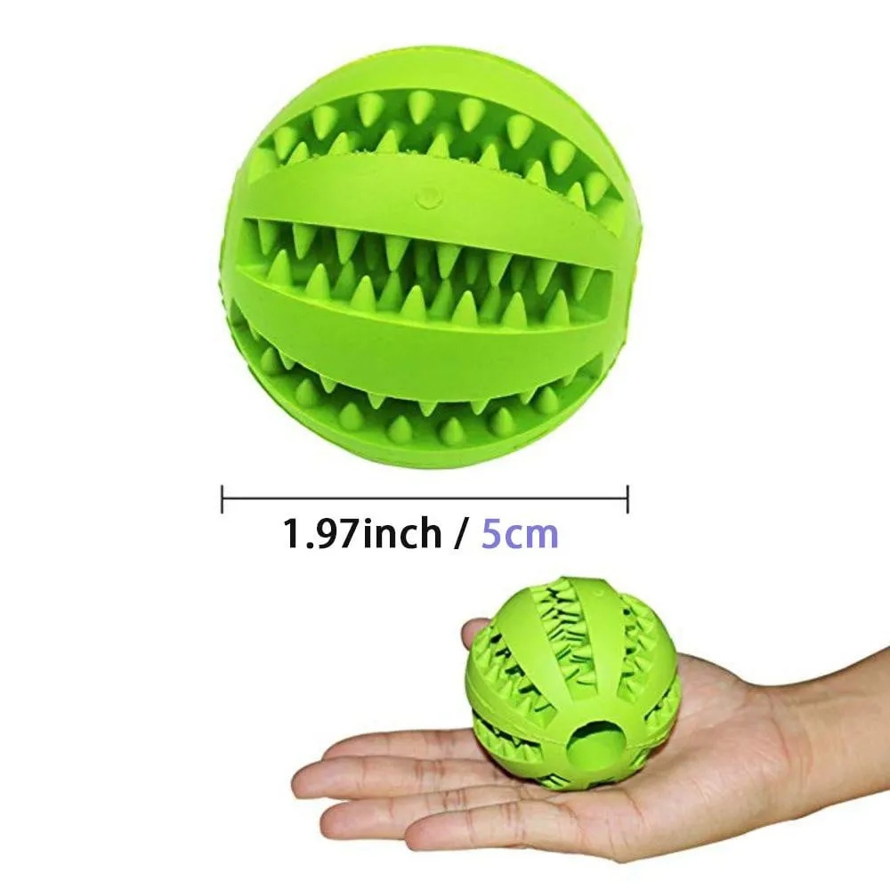 Chew Ball Dog Toys Non-Toxic Soft Rubber IQ Treat Dispensing