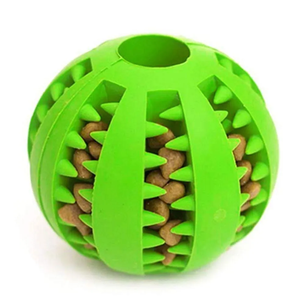 Chew Ball Dog Toys Non-Toxic Soft Rubber IQ Treat Dispensing