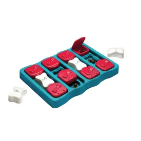 Dog Brick Interactive Treat Puzzle Dog Toy, Blue