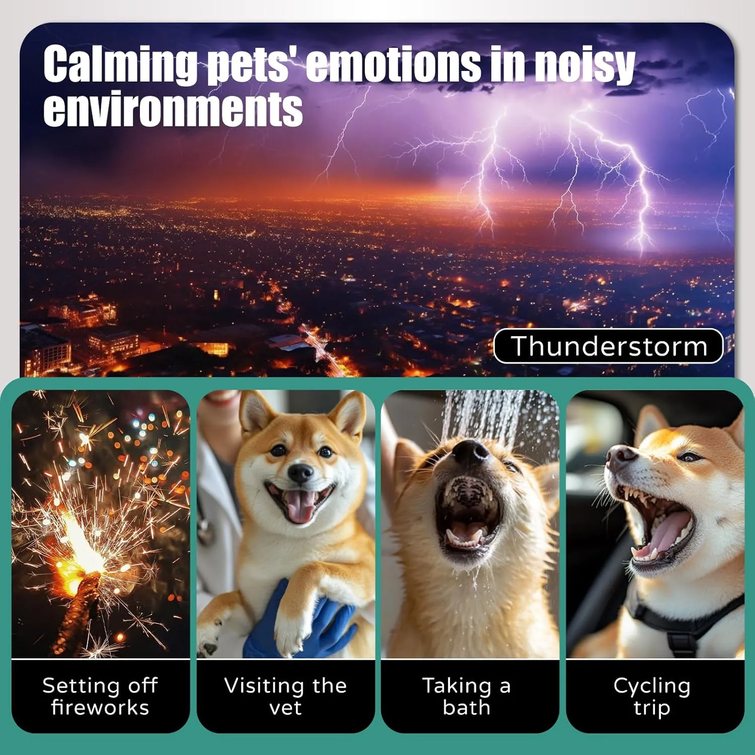 Dog Calming Hoodie, Hematoma Ear Wrap, Quiet Head Cover Sleeves Ear Covers for Bath, Thunderstorms