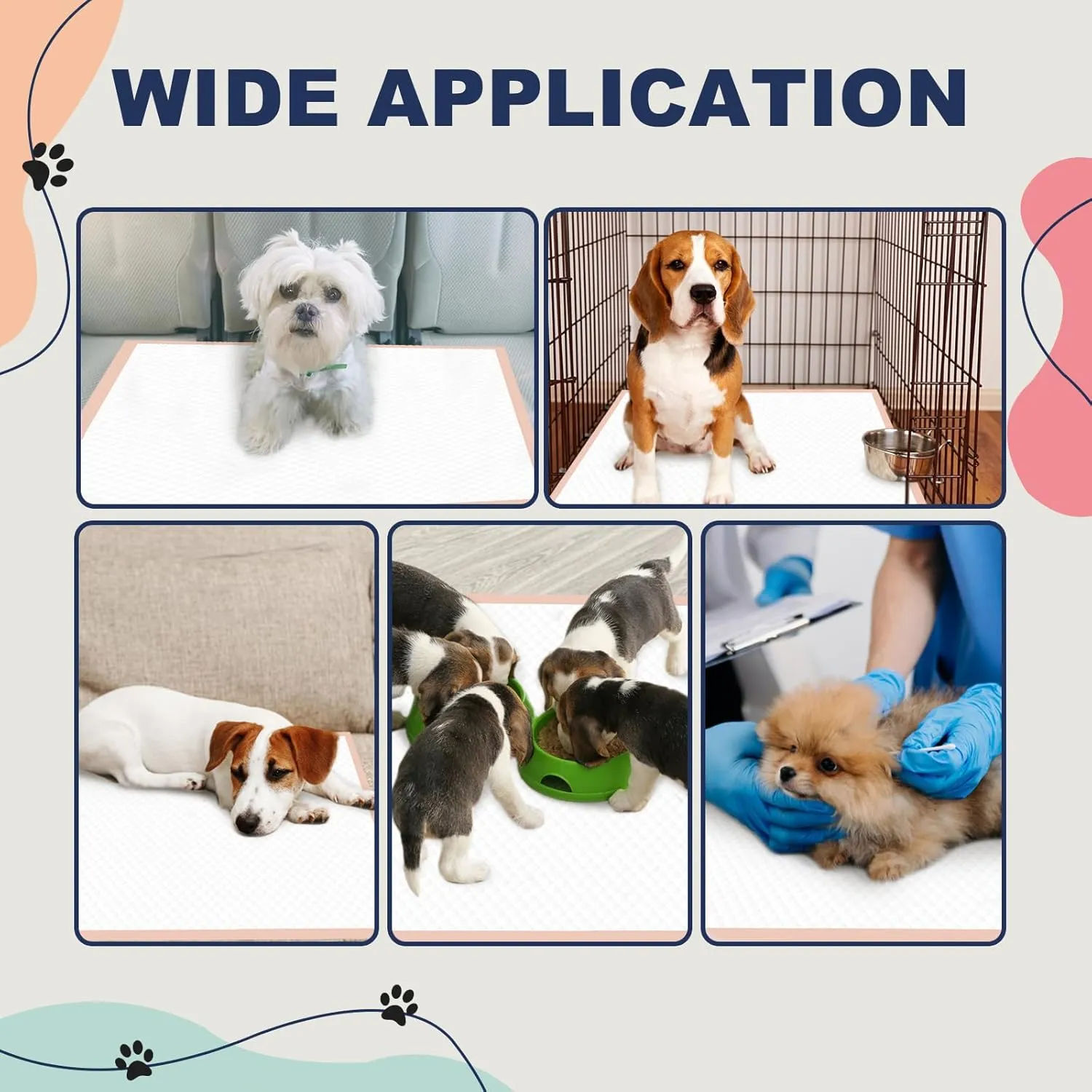 Dog Pee Pads Extra Large 30"  36" - 40 Count, XXL Urine Underpads, Unscented Pink Puppy Pads, Super Absorbent & Leak-Proof Potty Pads for Doggies