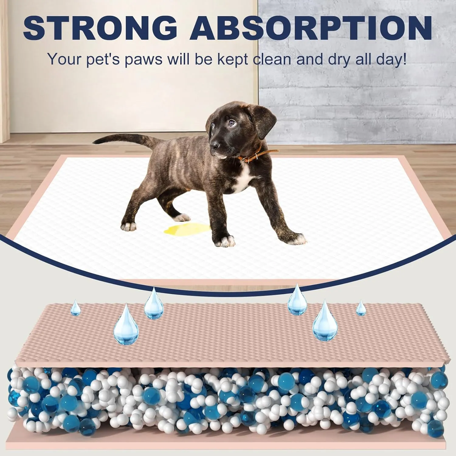 Dog Pee Pads Extra Large 30"  36" - 40 Count, XXL Urine Underpads, Unscented Pink Puppy Pads, Super Absorbent & Leak-Proof Potty Pads for Doggies