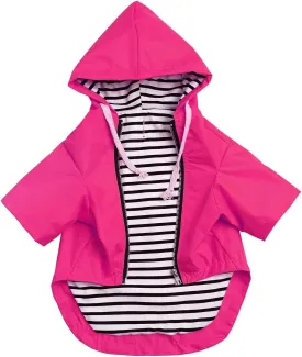 Dog Raincoat rain Jacket Raincoat Dogs Waterproof Small Medium Breeds Zip Closure Storage Pocket Harness Hole Pink M