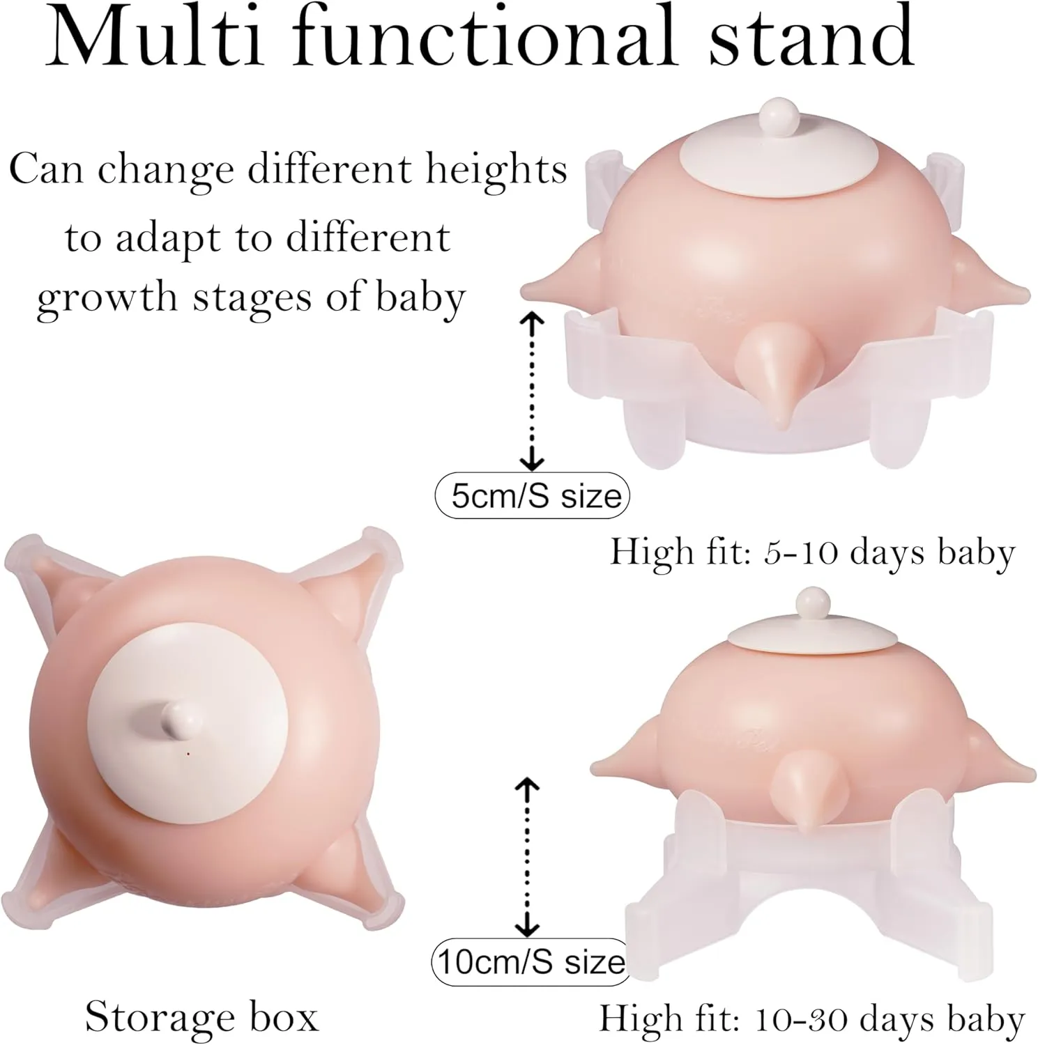 Doggiema Puppy Feeders for Multiple, Puppy Bottles for Nursing, Puppy Milk Feeder, Puppy Nipple Feeder, Puppy Feeding Station,Silicone Puppy Feeder with Nipples M Size