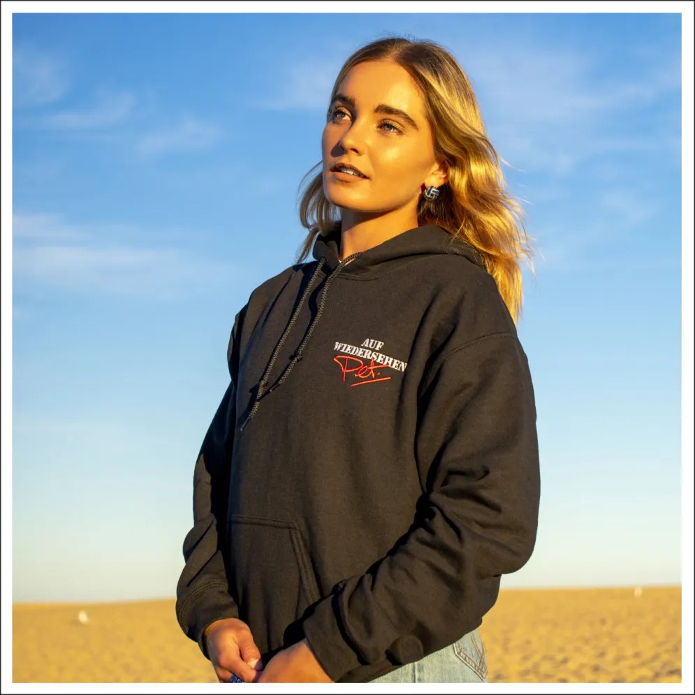 Embroidered Logo Hoodie - Black