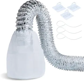 Flamorrow 2 Pack Dryer Vent Lint Bags, Indoor Outdoor Dryer Vent Lint Traps to Capture Lints and Dusts Form Ventless Dryers Vents, Lints Catcher and Filter Bags for Electric Clothes Dryers