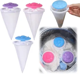 Floating Hair Filtering Mesh Removal, 2025 Upgrade Hair Catcher Washer Machine, Reusable Pet Hair Remover for Laundry, Hair Filter Cleaning Mesh Bag Dog Cat Hair Remover for Laundry (3, Colorful)