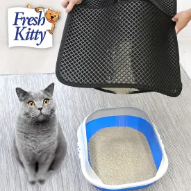 Fresh Kitty Original Premium Durable Grate Litter Cat Mat, Large, No Phthalate, Water Resistant, Traps Litter from Box and Cats, Scatter Control, Mats Soft on Kitty Paws, Easy Clean Mats  24x28