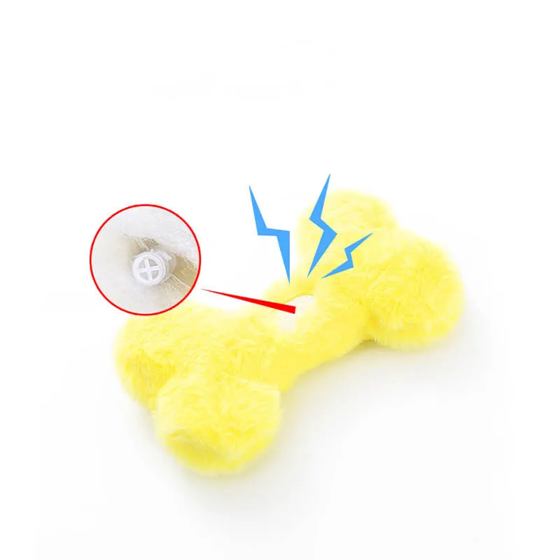 Funny Bone Squeaky Plush Toy Dog Chew Toy