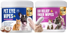 Gentle Eye & Ear Care Wipes  Coconut-Infused Ear Cleaning for Dogs & Cats