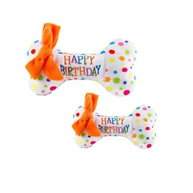 Happy Birthday Dog Bone Toy