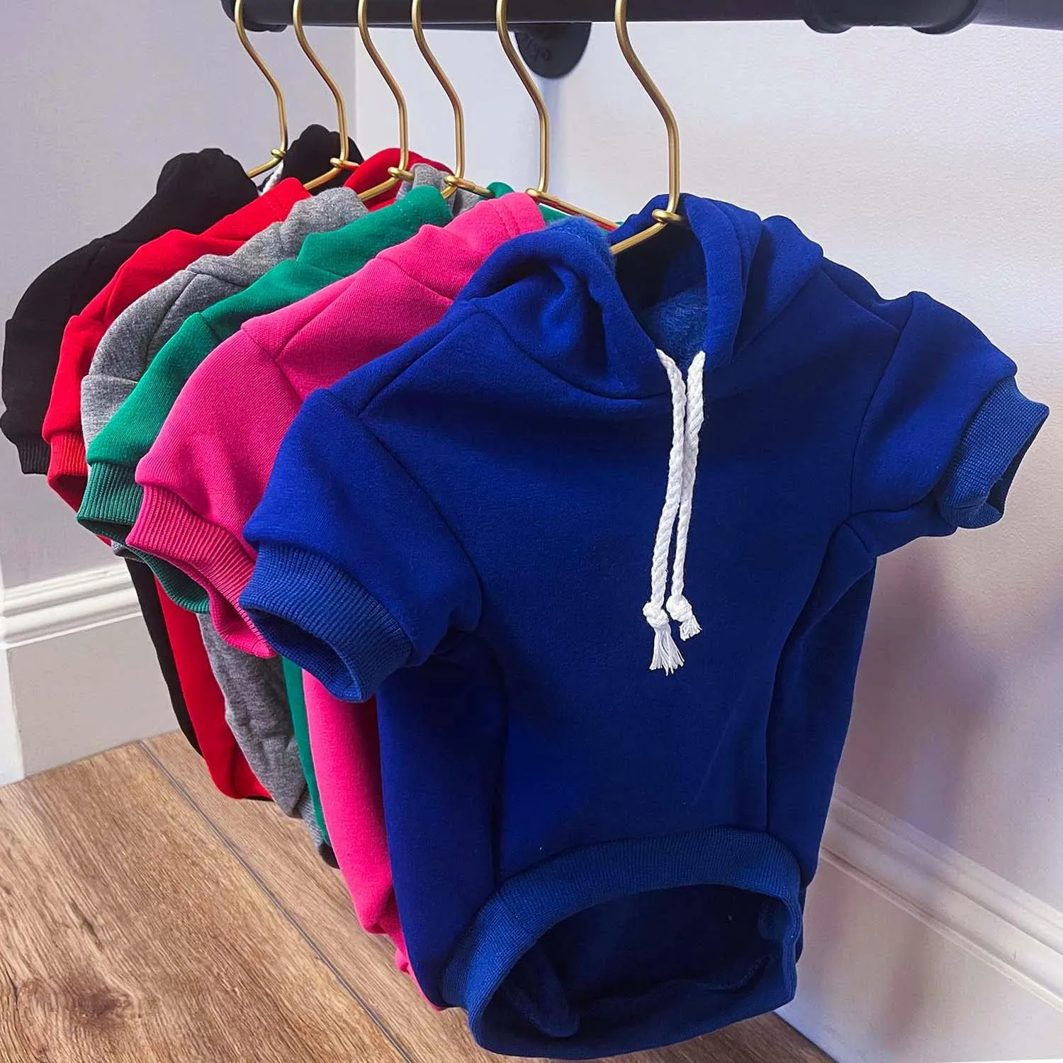 Happy Birthday Mommy! Dog Hoodie Fleece Lined Pullover Sweatshirt with Leash Hole (Royal Blue, Small 169)