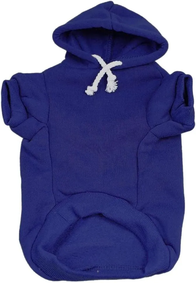 Happy Birthday Mommy! Dog Hoodie Fleece Lined Pullover Sweatshirt with Leash Hole (Royal Blue, Small 169)