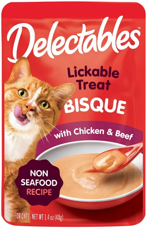 Hartz Delectables Bisque Lickable Treat for Cats Chicken and Beef