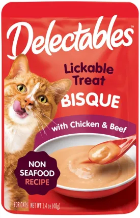 Hartz Delectables Bisque Lickable Treat for Cats Chicken and Beef