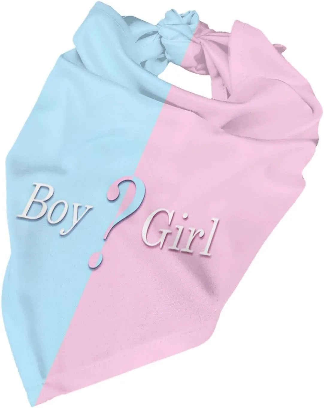 He Or She What Will It Be? Gender Reveal/Baby Announcement Dog Bandana,Pet Neckerchief for Pets Daily Wear Photo Prop Party Supplies (Blue)