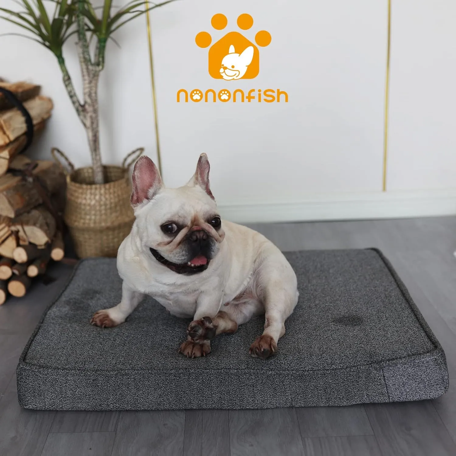 Indestructible Dog Beds Chew Proof Small Breed with Washable Removable Cover Waterproof Dog Crate Bed with Memory Foam Orthopedic Cooling 28x20 Dark Grey