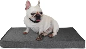 Indestructible Dog Beds Chew Proof Small Breed with Washable Removable Cover Waterproof Dog Crate Bed with Memory Foam Orthopedic Cooling 28x20 Dark Grey