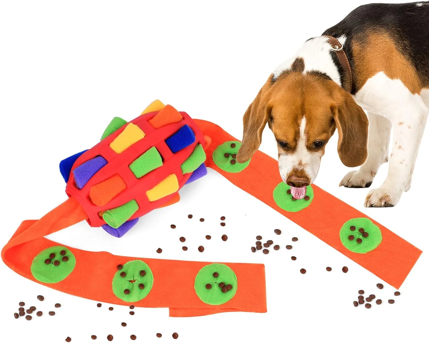 Interactive Snuffle Ball - Dog & Cat Enrichment Toys for Boredom & Stimulation - Treat Dispenser for Small, Medium & Large Breeds