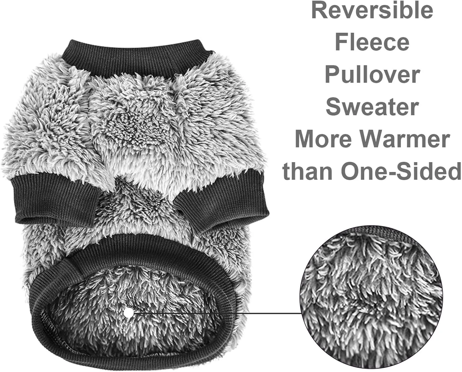 Kosiyi Dog Sweaters for Small Dogs Girl Boy, Puppy Clothes Chihuahua Teacup Yorkie Fleece Sweaters Spring Winter Warm Sweater Tiny Dog Outfits Pet Clothes Cat Sweater (Gray, Medium)