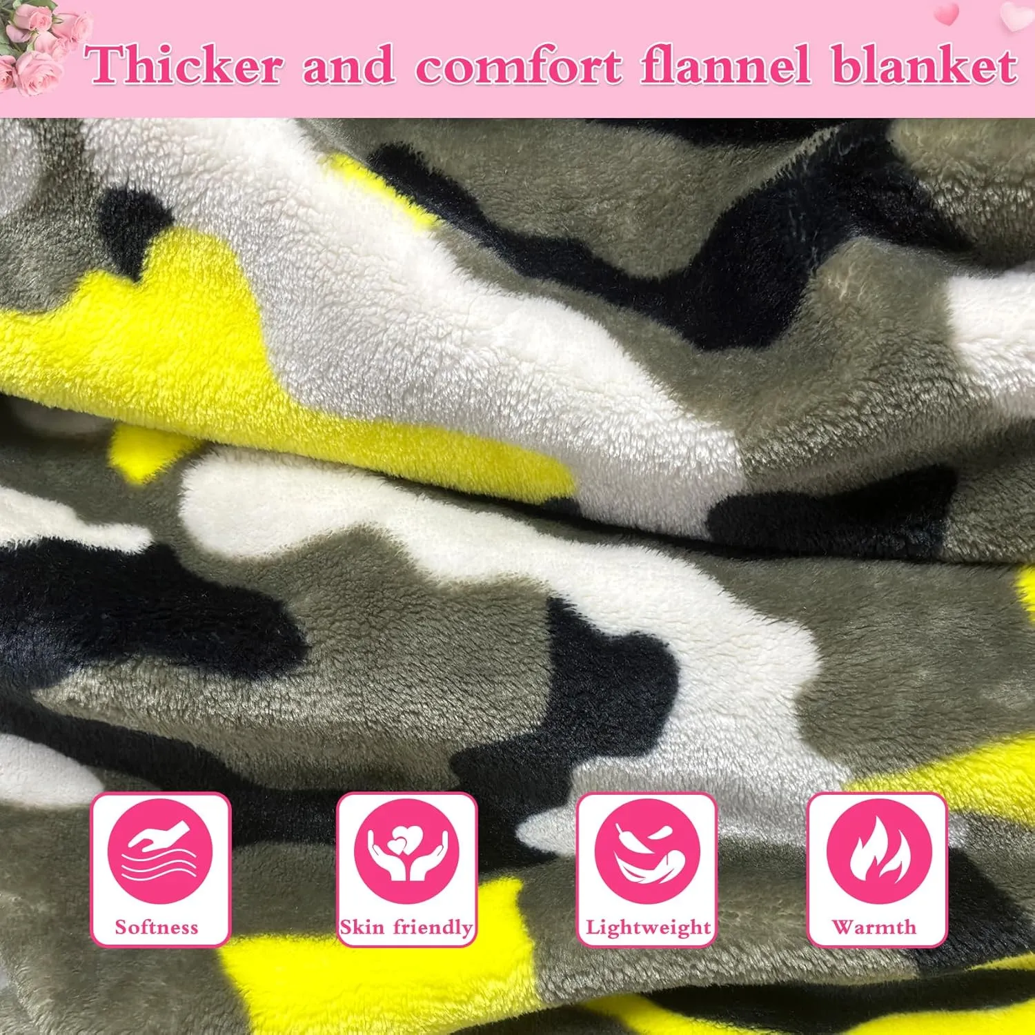 KPBLIS Wearable Blanket Hoodie Gifts for Women and Men, Oversized Hooded Blankets Sweatshirt Adult Birthday Gifts for Mom Girlfriend Gifts, Cozy Fleece Blanket with Sleeves and Giant Pocket, Camo