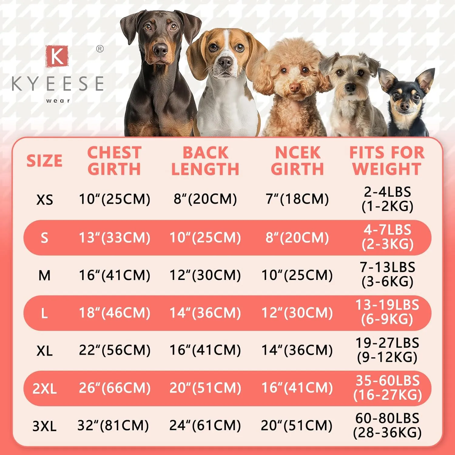 KYEESE Dog Sweaters for Small Dogs Girl Warm Small Pet Sweater Stretchy with Bowtie Buffalo Check Turtleneck Dogs Clothes Dog Coats Pullover Knitwear Pet Sweater Dress Puppy Cat Sweater